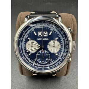 Jack Mason Avigator Chronograph | 45mm | Sapphire Crystal | Brown Leather Very G